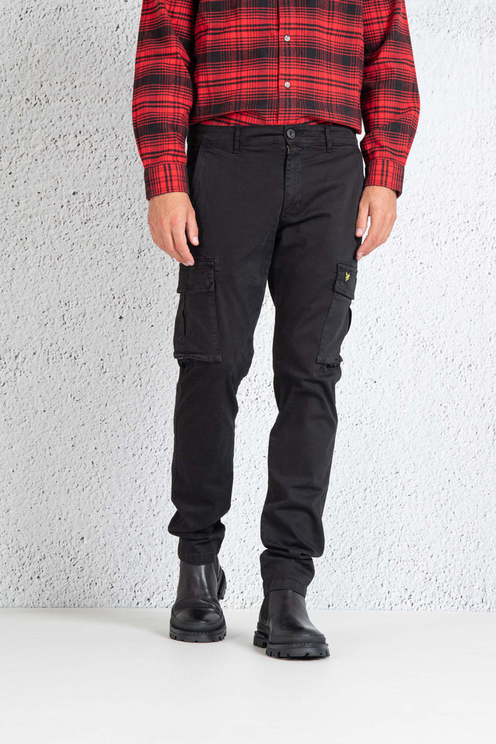 Lyle & Scott Pantalone Cargo Nero Uomo
