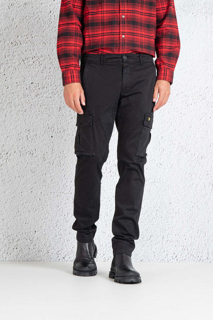 Lyle & Scott Pantalone Cargo Nero Uomo