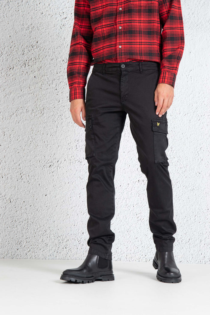 Lyle & Scott Pantalone Cargo Nero Uomo