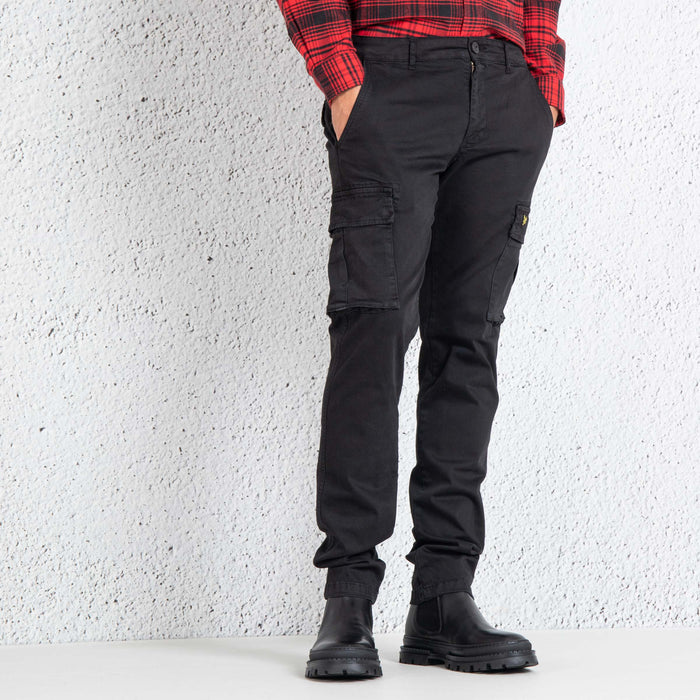 Lyle & Scott Pantalone Cargo Nero Uomo