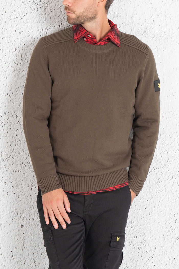 Lyle & Scott Pull Girocollo Verde Uomo