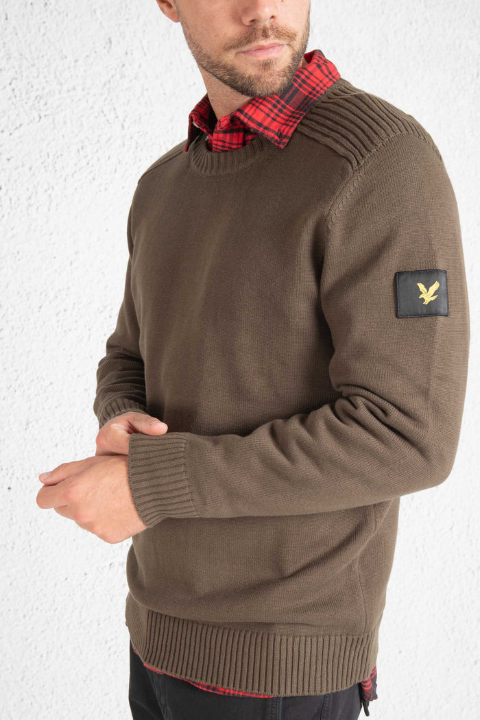 Lyle & Scott Pull Girocollo Verde Uomo