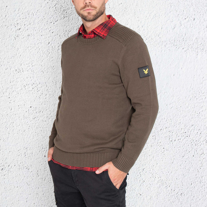 Lyle & Scott Pull Girocollo Verde Uomo