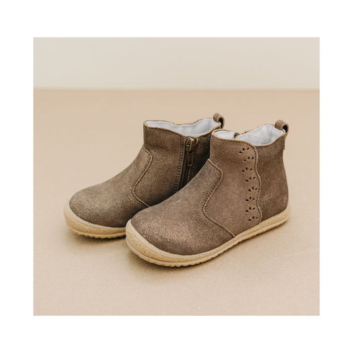 Girl's Toddler Brown Leather Boot - Marla - L'Amour Shoes