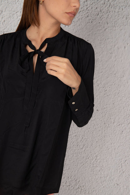 Mason's Camicia Con Fiocco Nero Donna