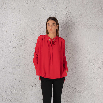 Mason's Camicia Con Fiocco Rosso Donna
