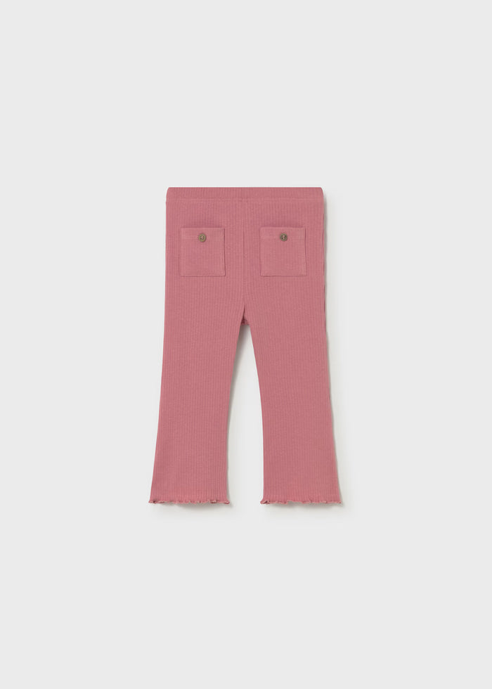 Mayoral – Ribbed Flare Legging in Blush
