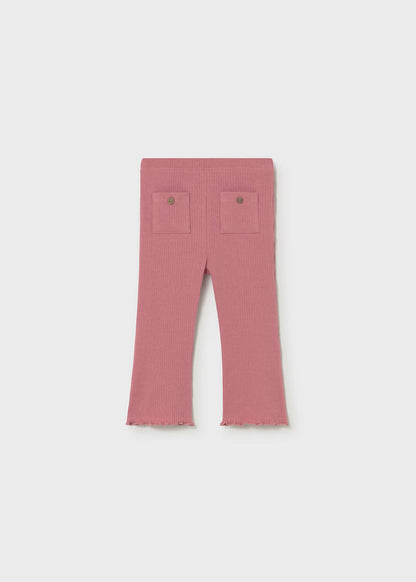 Mayoral – Ribbed Flare Legging in Blush