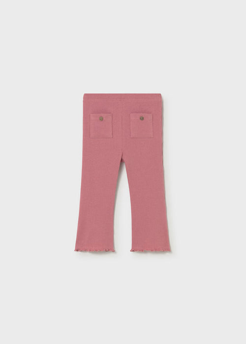 Mayoral – Ribbed Flare Legging in Blush