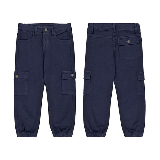 Mayoral – Structured Cargo Pants in Navy