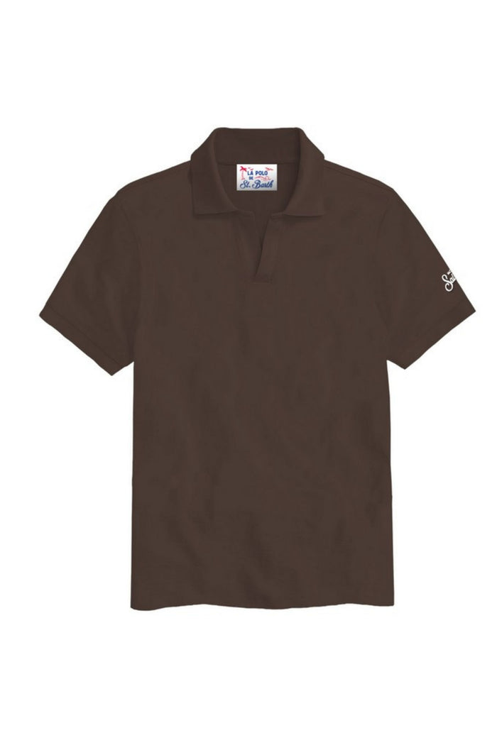 Mc2 Saint Barth Polo Marrone Uomo