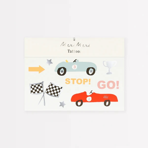 Meri Meri - Race Car Temporary Tattoos