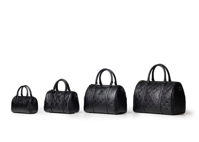MINI MONOGRAM GAL BOSTON BAG - BLACK