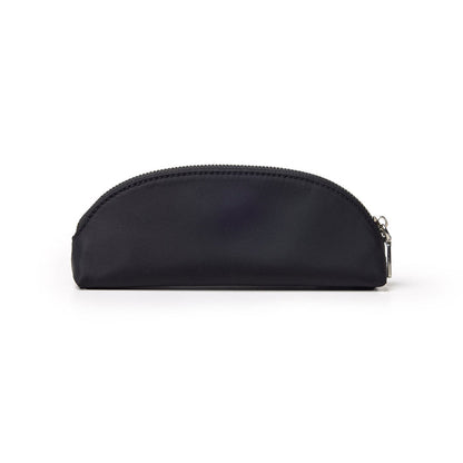 Sleek black mini nylon pouch with a zip closure, perfect for organizing small essentials in style.