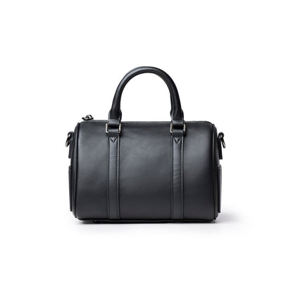 Mini Standard Gal Boston Bag in black, featuring a sleek design with dual handles and stylish accents.