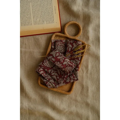 Minimalist Linen Rio Napkin in Rio Red Block Print