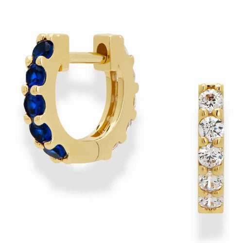 Mod + Jo - Harlow Reversible Birthstone Huggies in September Sapphire