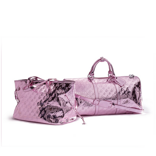 MONOGRAM TRAVEL SET - METALLIC PINK