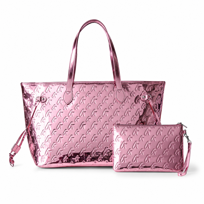 MONOGRAM TRAVEL SET - METALLIC PINK