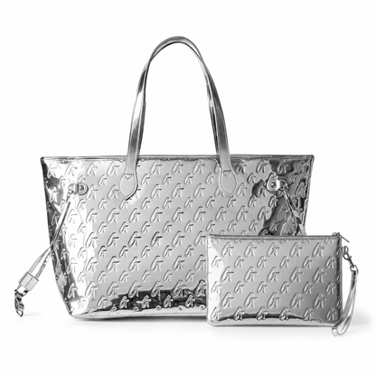 MONOGRAM TRAVEL SET - METALLIC SILVER
