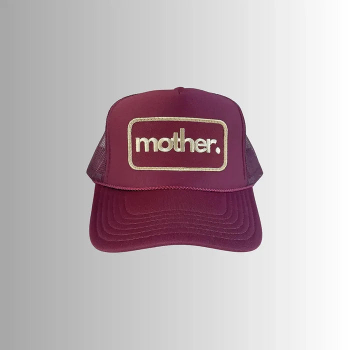 Mother Patch Trucker Hat in Maroon