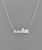Mountain Necklace- Rhodium