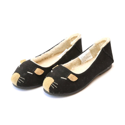 Mousie Black Leather Flat - L'Amour Flats