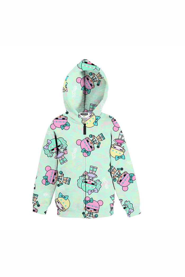 Mousse Felpa Con Zip "doll" Bambina