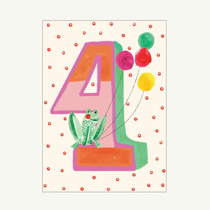 Mr.Boddington's Studio - Froggie is Four Birthday Card