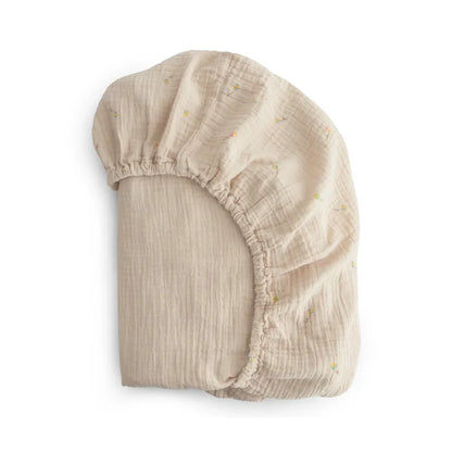 Mushie - Extra Soft Muslin Crib Sheet in Kites