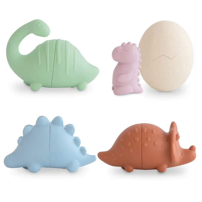 Mushie – Dino Mold Free Bath Play Set - 4 Pack