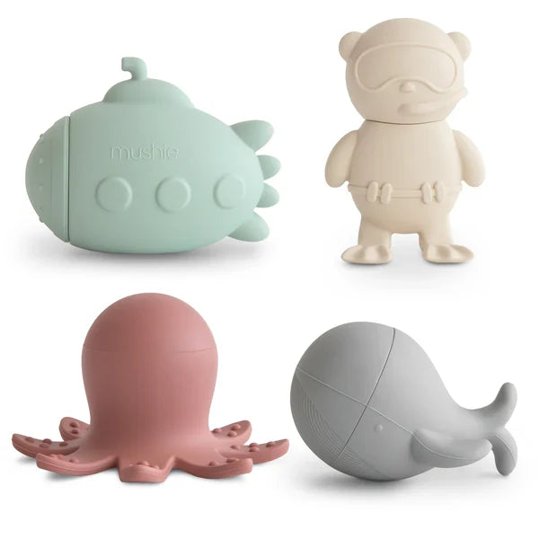 Mushie – Sealife Mold Free Bath Play Set - 4 Pack