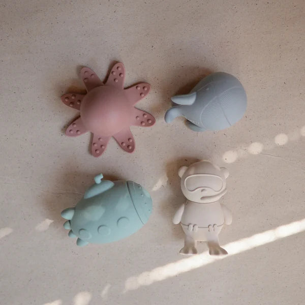 Mushie – Sealife Mold Free Bath Play Set - 4 Pack