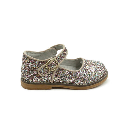Toddler Girl's Sparkle Glitter Mary Jane Shoe - L'Amour Shoes - Natasha in Glitter Multi Pink