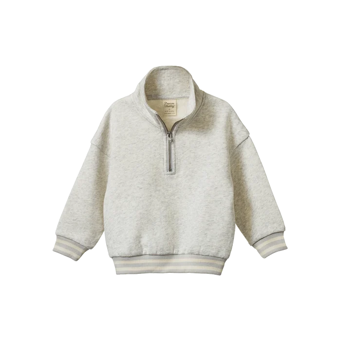 Nature Baby – Camper Sweatshirt in Light Grey Marl
