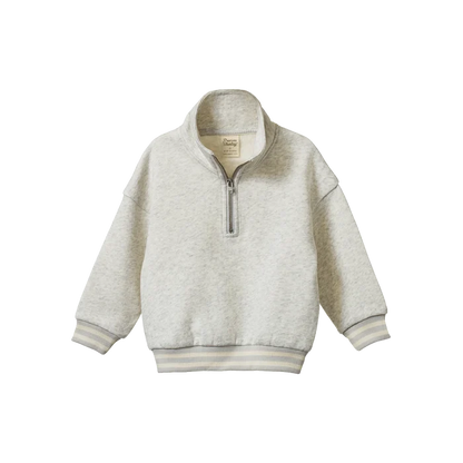 Nature Baby – Camper Sweatshirt in Light Grey Marl