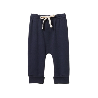 Nature Baby – Cotton Drawstring Pants in Navy