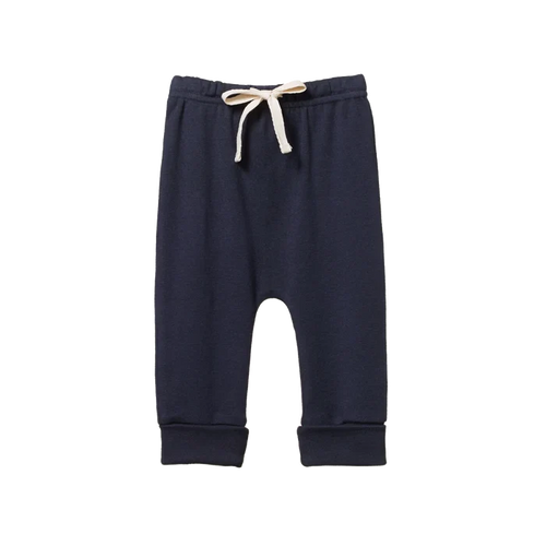 Nature Baby – Cotton Drawstring Pants in Navy