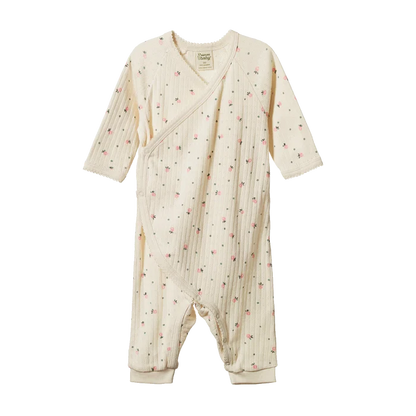 Nature Baby – Pointelle Kimono Stretch and Grow in Posey