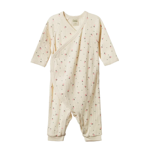 Nature Baby – Pointelle Kimono Stretch and Grow in Posey
