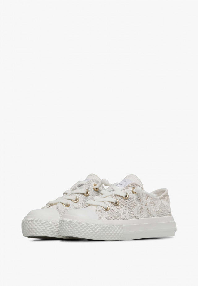 Naturino Sneakers Ayasy Embroidered Bianco Bambina