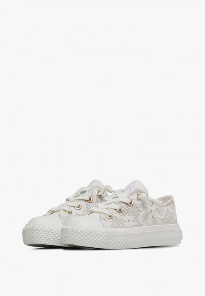 Naturino Sneakers Ayasy Embroidered Bianco Bambina