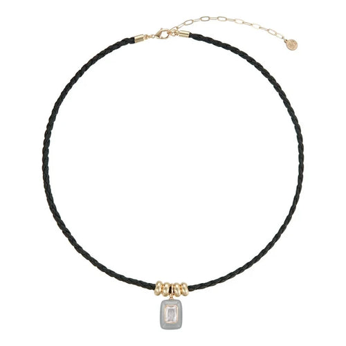 Noir Drop Cord Necklace
