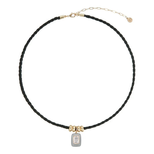 Noir Drop Cord Necklace