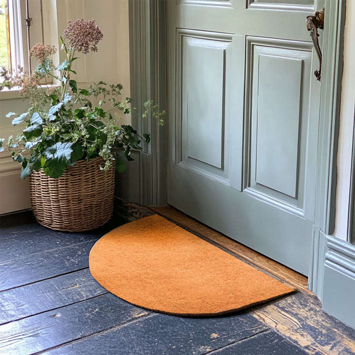 Non-Shed Synthetic Coir Doormat - Halfmoon