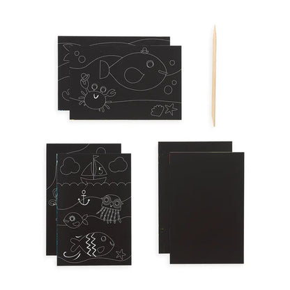 Ooly – Scratch & Scribble Art Mini Kit: Friendly Fish