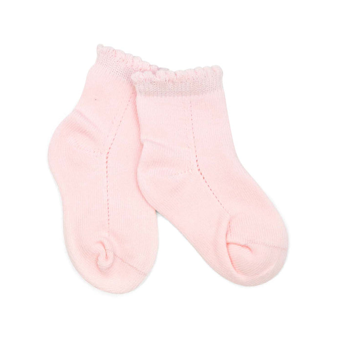 Pink Openwork Ankle Socks - L'Amour Shoes