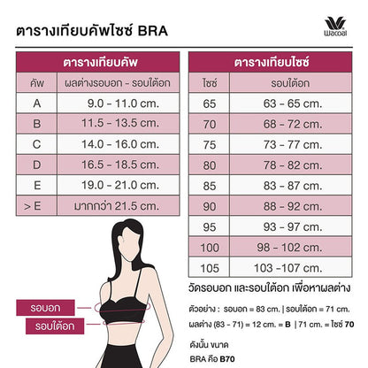วาโก้บราสำหรับออกกำลังกาย Outer to Wear Motion Wear  รุ่น WR1501 สีน้ำเงิน (BU)