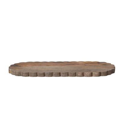 Oval Mango Wood Scallop Cheese Board