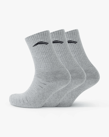 Pack of 3 - Performance Crew Socks - Grey